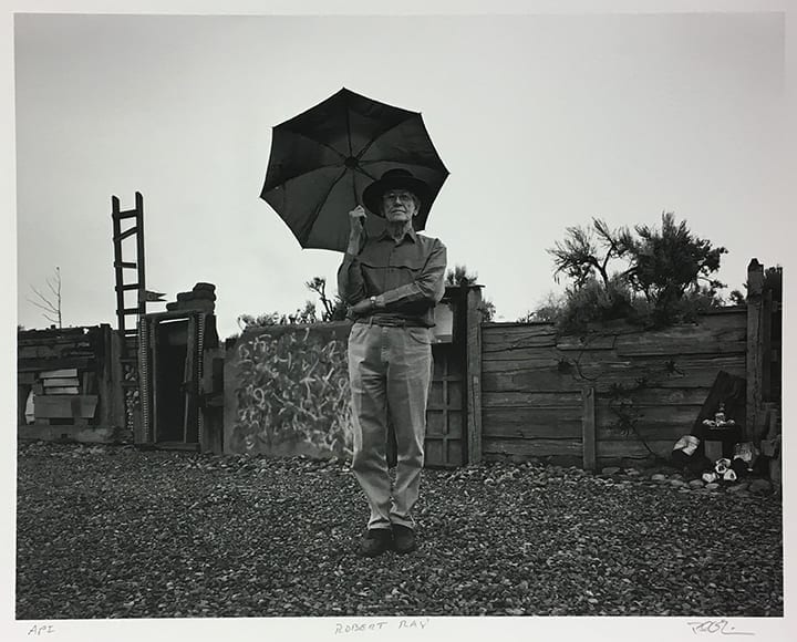 Paul O'Connor, "Portrait of Artist with Umbrella"<br>8 1/2 x 11", black and white photograph