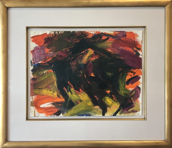 Untitled Bull Abstraction oil on paper by Elaine de Kooning