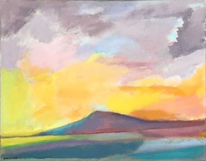 Taos Mtn, 1973 oil on canvas by Hyde Solomon