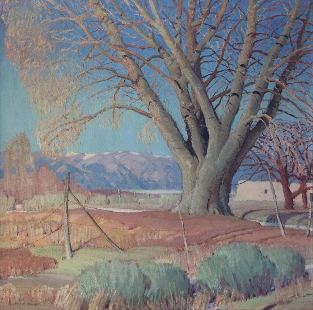 Big Tree November oil on canvas by Victor Higgins
