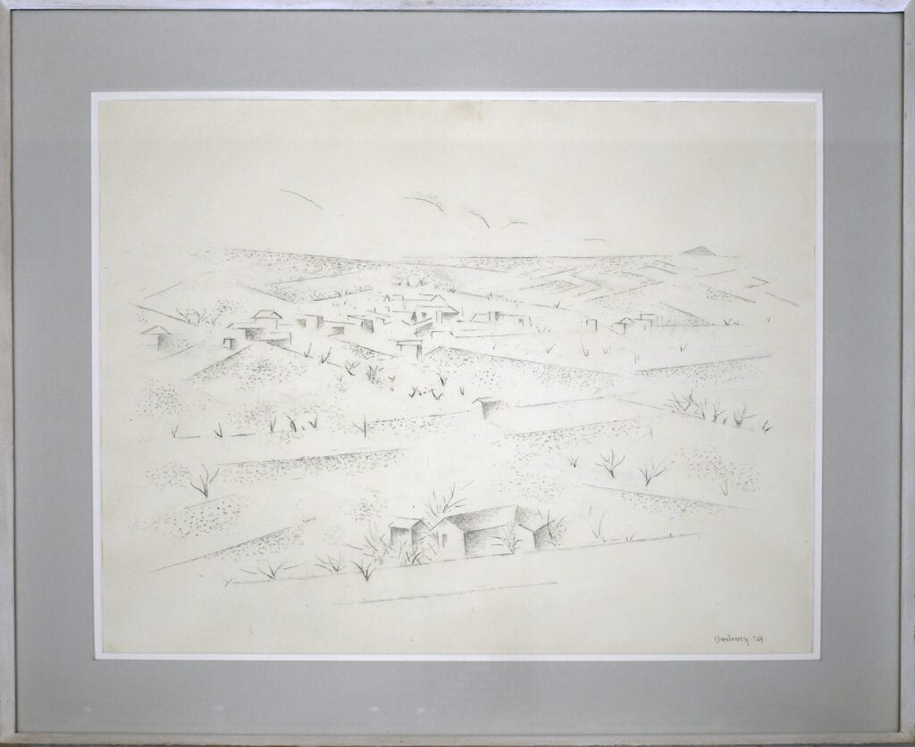 Untitled Landscape pencil on paper by Andrew Dasburg