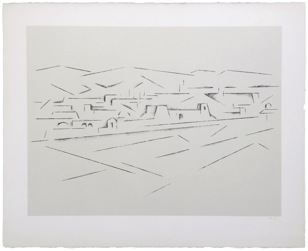 The Taos Series 17 lithograph by Andrew Dasburg