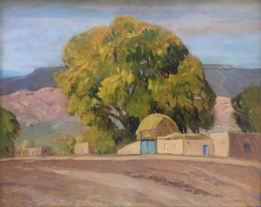 a western landscape painting of Sheldon parsons
