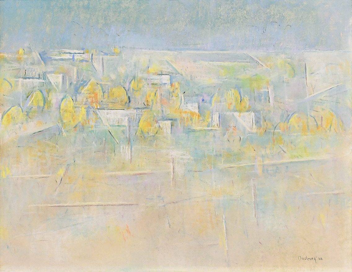 abstract impressionist pastel on paper