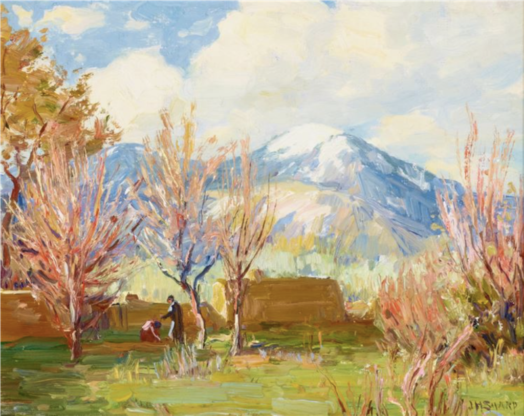 Joseph Henry Sharp's Springtime Taos Mountain oil on canvas