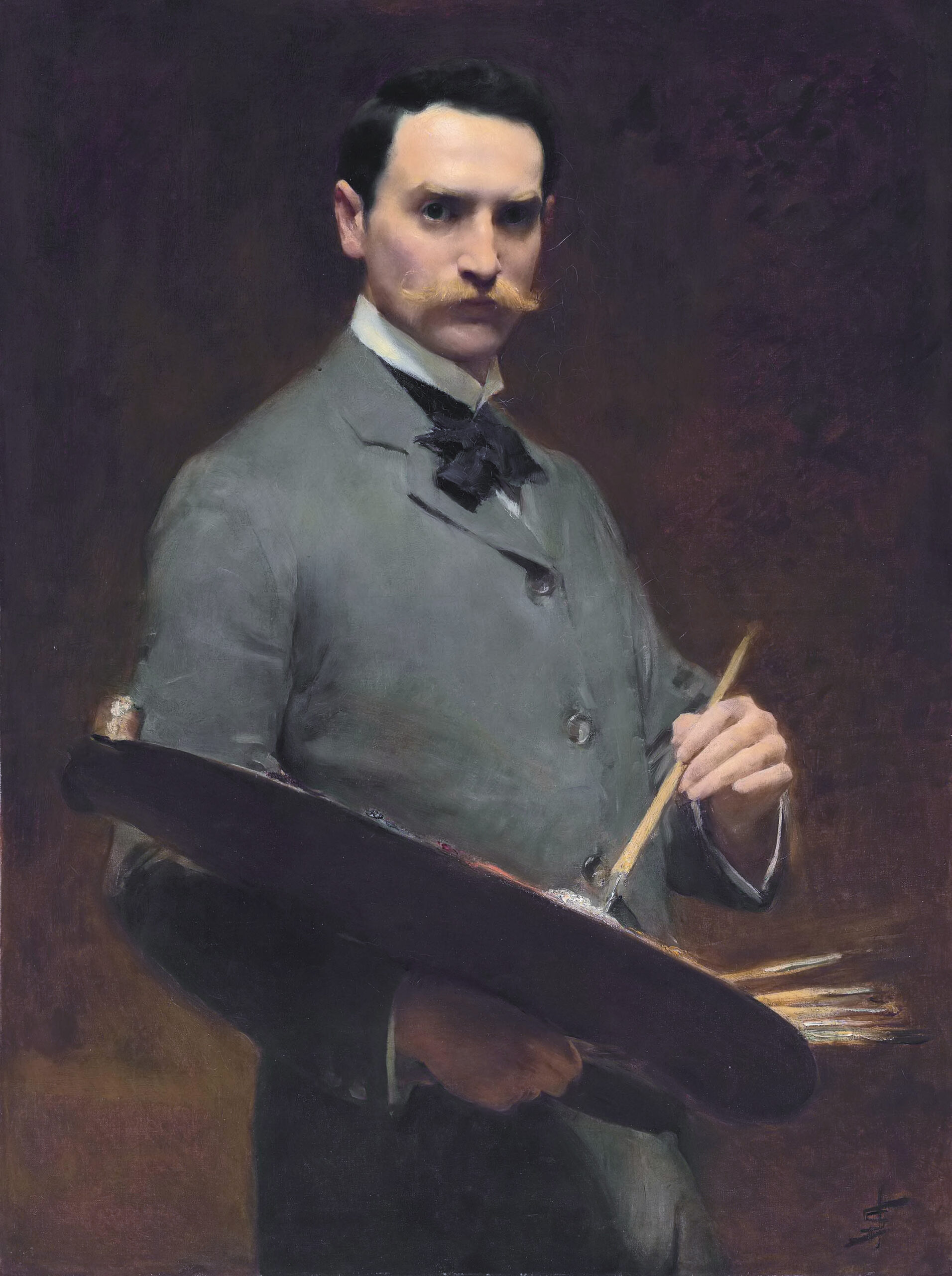 Self-portrait
*oil on canvas
*101.6 x 76.2 cm
*signed b.r.
*circa 1896