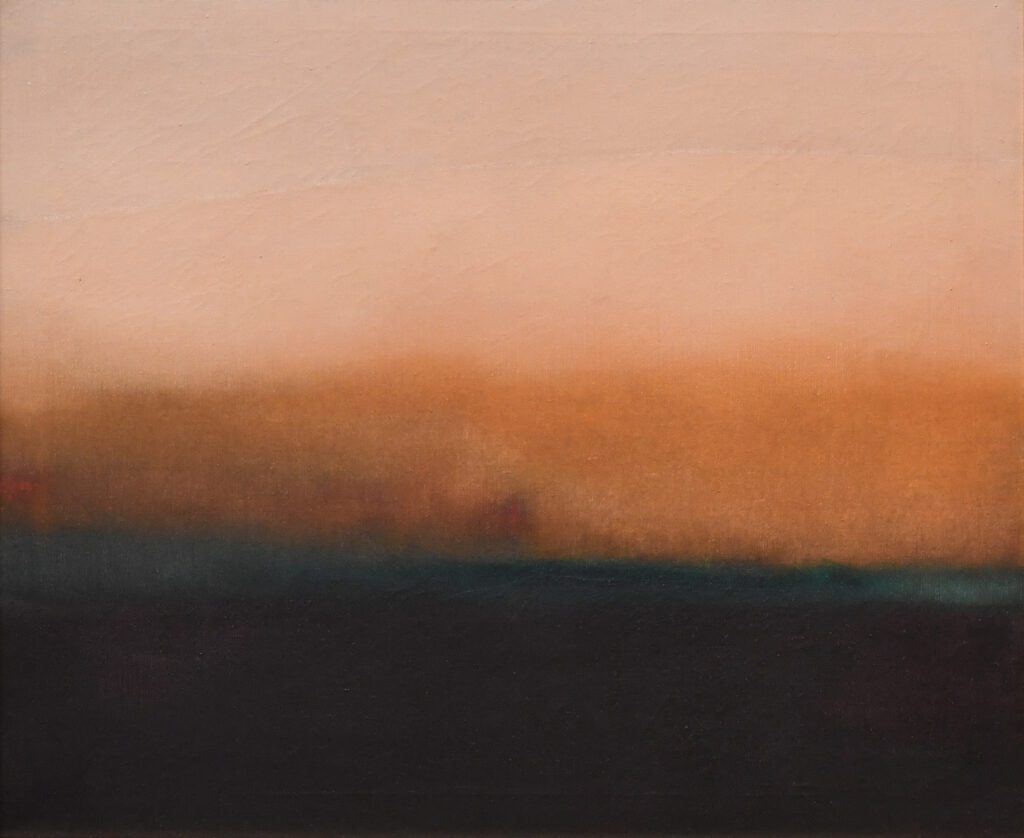 abstract sunset landscape painting by Edward Corbett