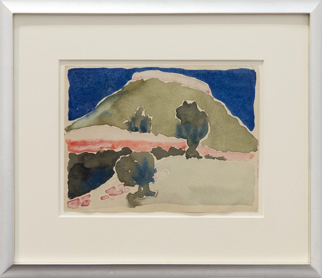 O'Keeffe- Pink and Green Mountain-framed-sm